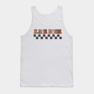 Kate Bush Checkered Retro Groovy Style Tank Top